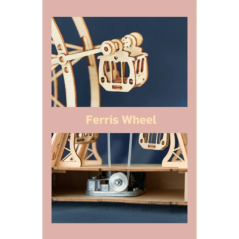 Rolife® Ferris Wheel Music Box 3D Wooden Puzzle