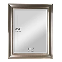 Head West Brushed Nickel Framed Wall Mirror - 35" x 29"