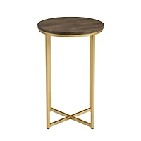 Walker Edison 16" Glam Round Side Table