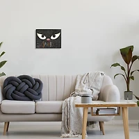 Stupell Industries Spooky Halloween Black Cat Eyes Framed Giclée Wall Art