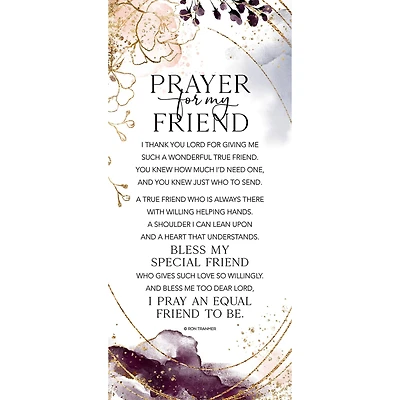 Prayer For My Friend by Ron Tranmer Wall Plaque
