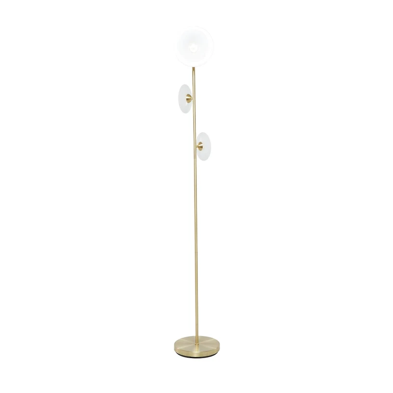 Gold Iron Modern Floor Lamp, 67" x 10" x 10"