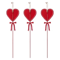 Glitzhome® 16" Valentine's Metal Heart Yard Stake Set