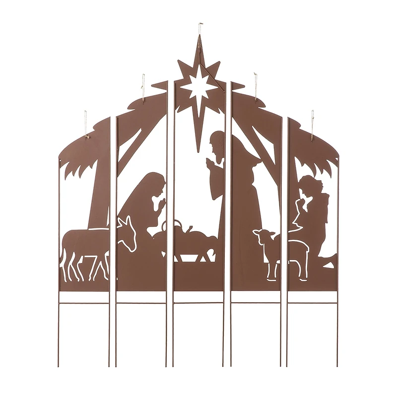 Glitzhome® 41.5'' Metal Nativity Combo Yardstake