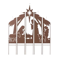 Glitzhome® 41.5'' Metal Nativity Combo Yardstake