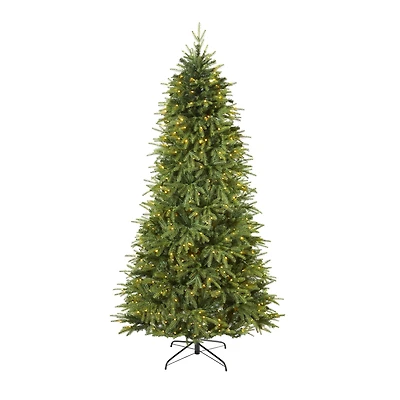 8ft. Pre-Lit Vancouver Fir Natural Look Artificial Christmas Tree with Clear LED Lights