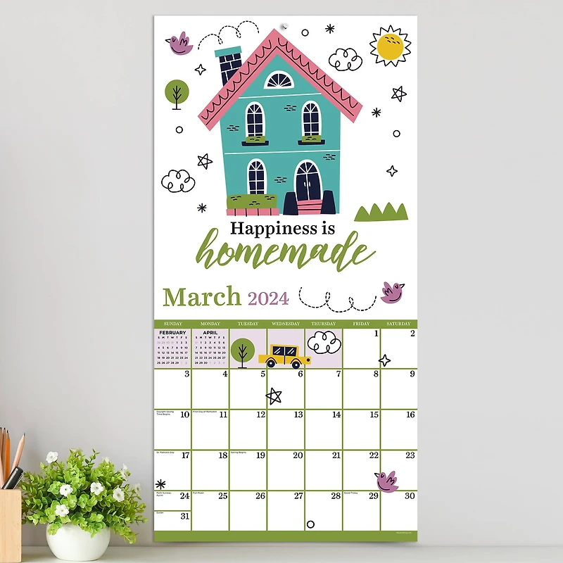 TF Publishing 2024 Home Sweet Home Farm House Wall Calendar