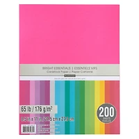 9 Packs: 200 ct. (1,800 total) Bright Essentials  8.5" x 11" Cardstock Paper by Recollections™