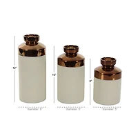 CosmoLiving by Cosmopolitan White Ceramic Contemporary Vase Set