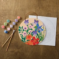 Flowers Paint-by-Number Round Plywood Surface Kit by Artist's Loft®