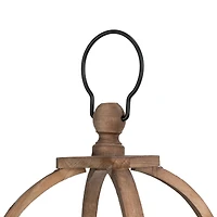 Glitzhome® Farmhouse Natural Wooden Church Window Frame Lanterns, 2ct.