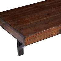 Brown Wood Industrial Wall Shelf Set