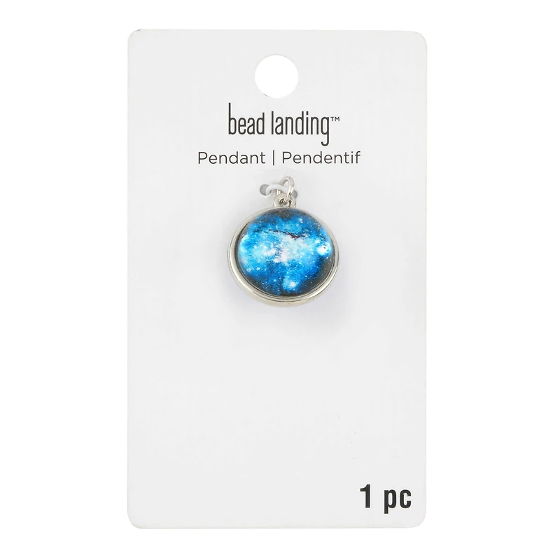 Blue Galaxy Sphere Pendant by Bead Landing™
