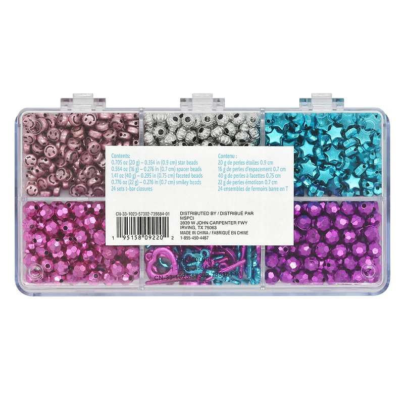 Metallic Brights & Findings Bead Box by Creatology™