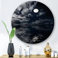 Designart - Full Moon In Cloudy Night Sky IV