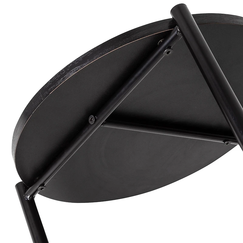 6 Pack: Honey Can Do 18" Black Round Side Table with T-Pattern Base