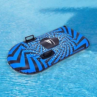 Pool Central 3.2ft. Inflatable Long Black & Blue Ride-On Pool Float & Snow Tube