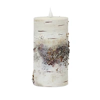 3.5" x 7" LED Birch Candle with Remote