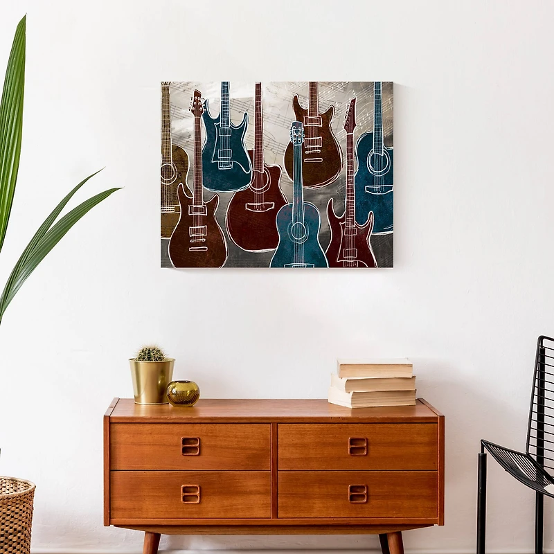 Guitar Party 20" x 16" Canvas Wall Art