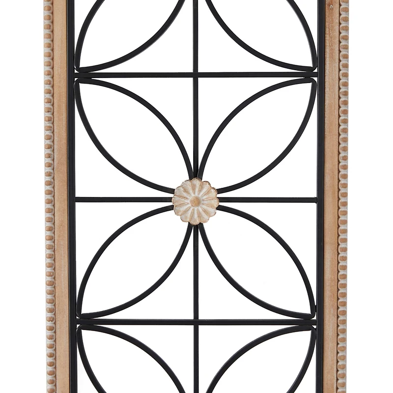 Black Metal Farmhouse Wall Decor, 15" x 1" x 50"