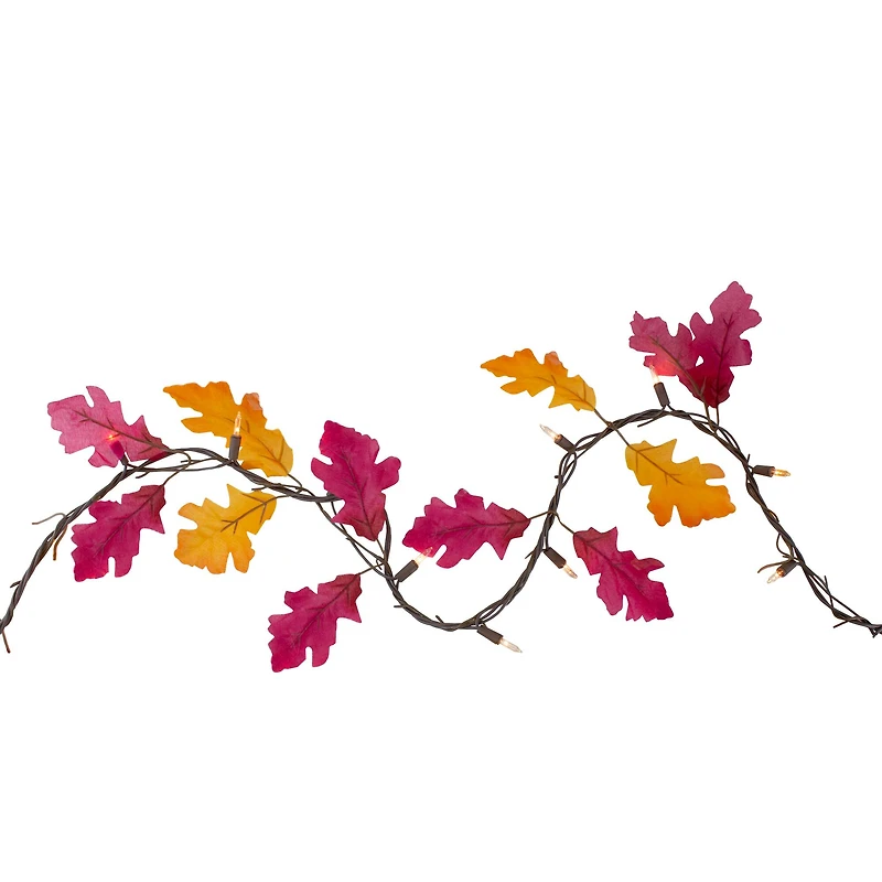 8.75ft. Fall Harvest Leaves 35ct. Mini Light Garland Set
