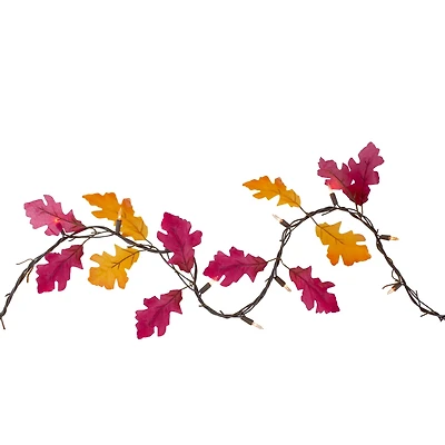 8.75ft. Fall Harvest Leaves 35ct. Mini Light Garland Set