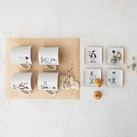 Hello Honey® 14oz. Holiday Image & Saying Stoneware Mug Set