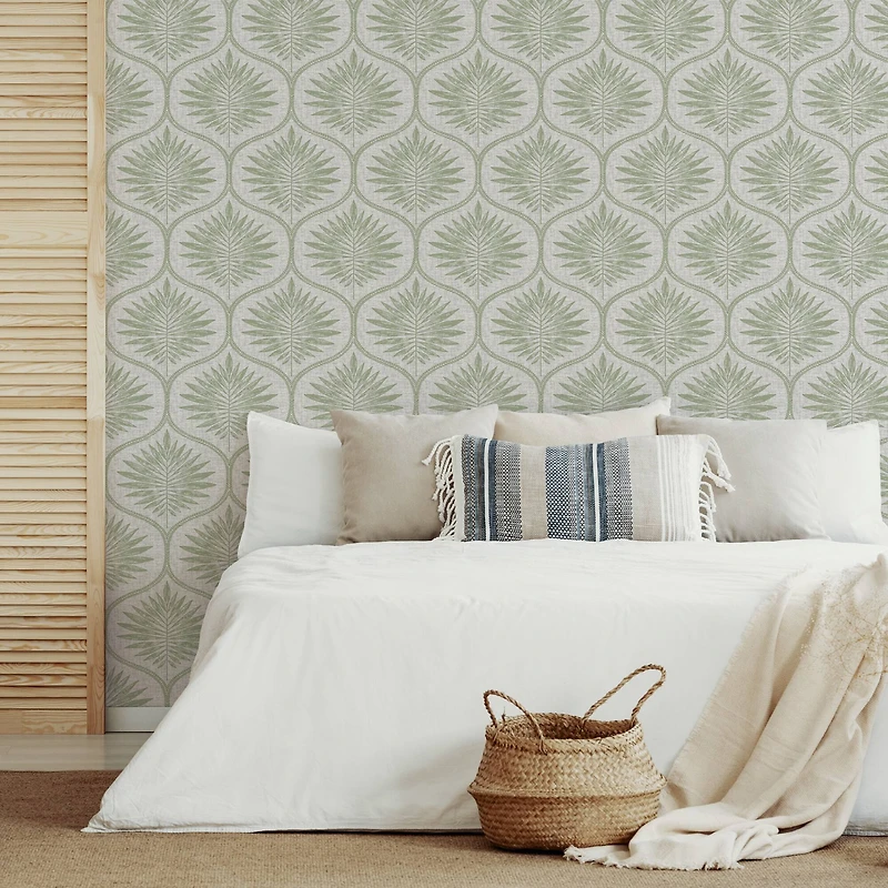 Wallpops Green Primitive Leaves Peel & Stick Wallpaper