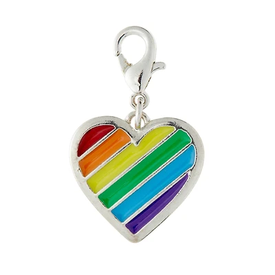 Charmalong™ Rainbow Heart Charm by Bead Landing™