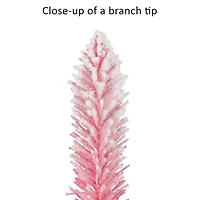 7ft. Pre-Lit Flocked Artificial Alpine Pencil Tree