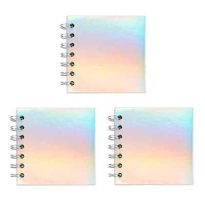 4" x 4" Spiral Bound Scrapbook Albums with Multicolor Pages
