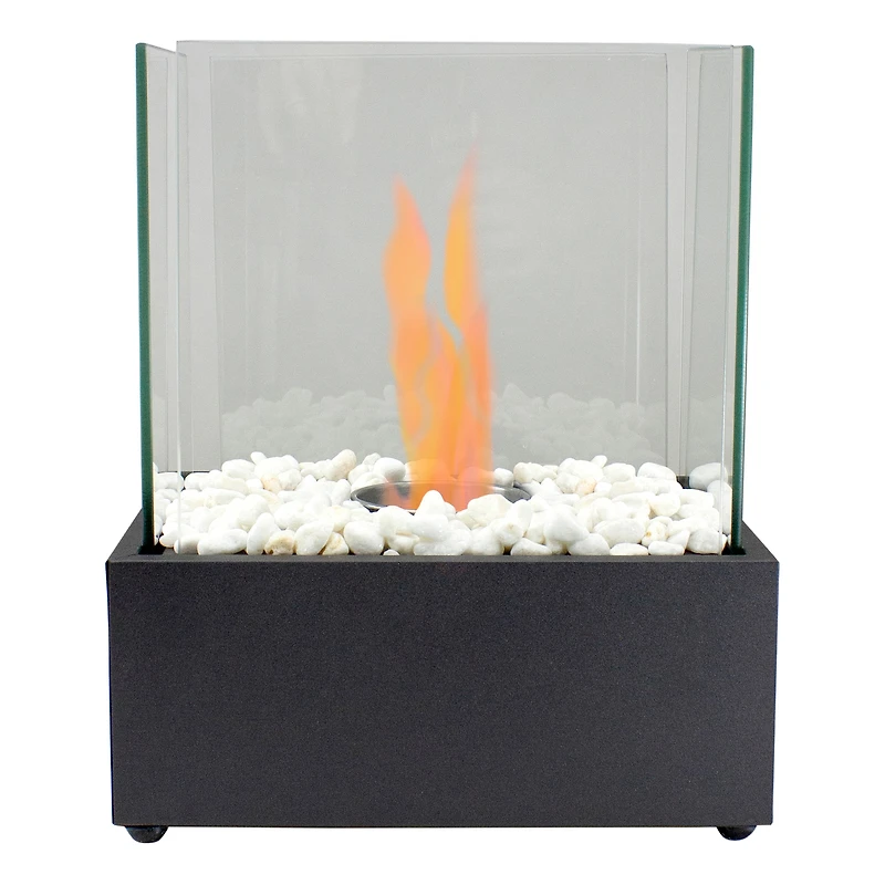 11.5" Bio Ethanol Ventless Portable Tabletop Fireplace with Flame Guard