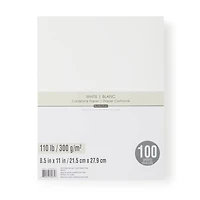 9 Packs: 100 ct. (900 total) White Heavyweight 8.5" x 11" Cardstock Paper by Recollections™