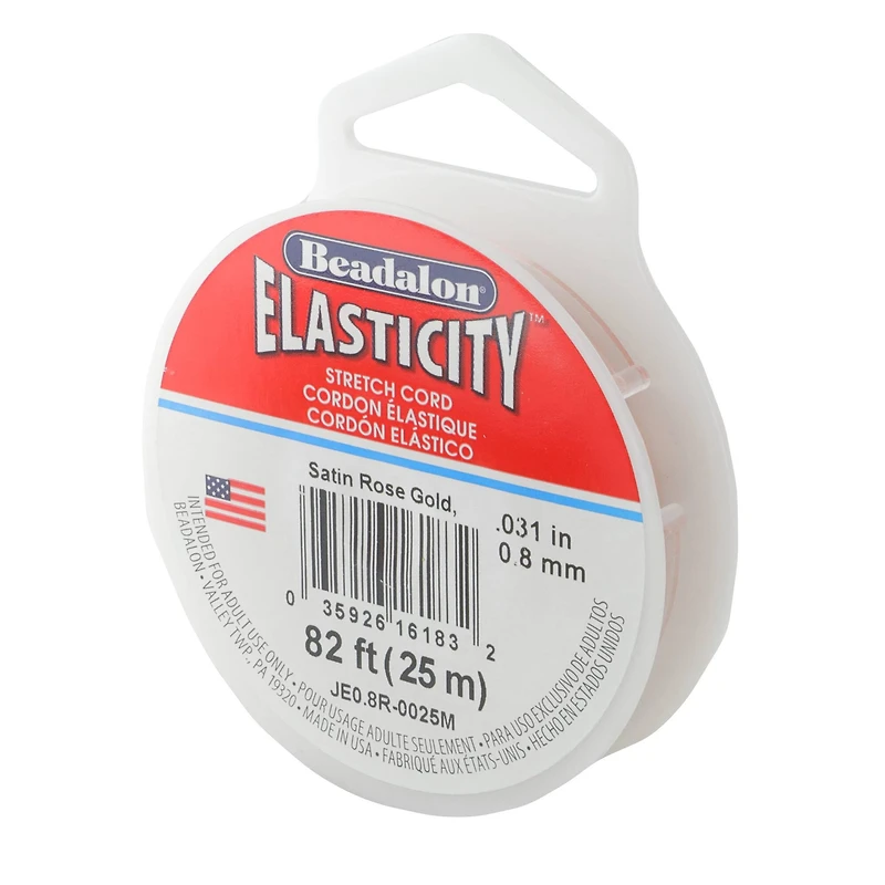 Beadalon® Elasticity™ Satin Rose Gold Stretch Cord