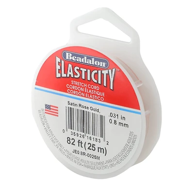 Beadalon® Elasticity™ Satin Rose Gold Stretch Cord