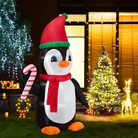 Glitzhome® 8ft. Lighted Inflatable Penguin