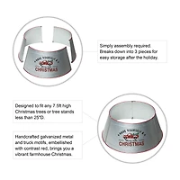 Glitzhome® Silver 26" Truck Metal Tree Collar