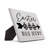 Buffalo Check Easter Egg Hunt Tabletop Canvas