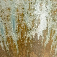 Hello Honey® 5" Teal Round Stoneware Bowl with Reactive Crackle Glaze, 4ct.