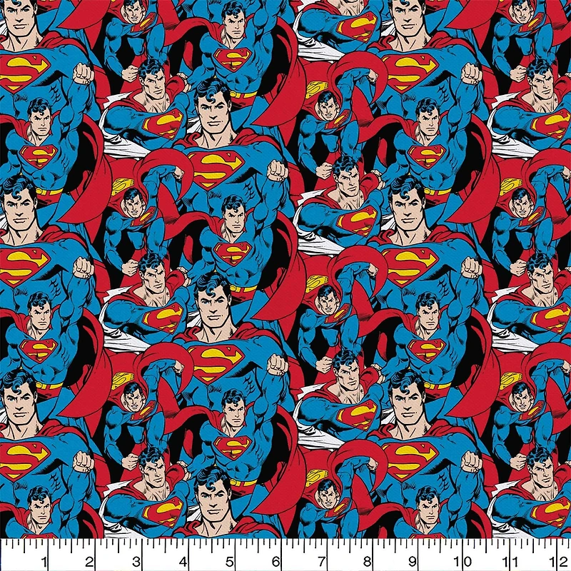 DC Comics Superman Crowd Precut Cotton Fabric