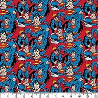 DC Comics Superman Crowd Precut Cotton Fabric