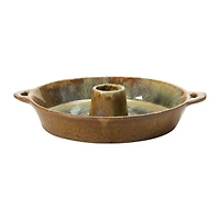 Hello Honey® 10.5" Brown Stoneware Dish with Toothpick Holder