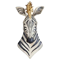 Design Toscano 32" King of the Herd Safari Zebra Metal Wall Sculpture