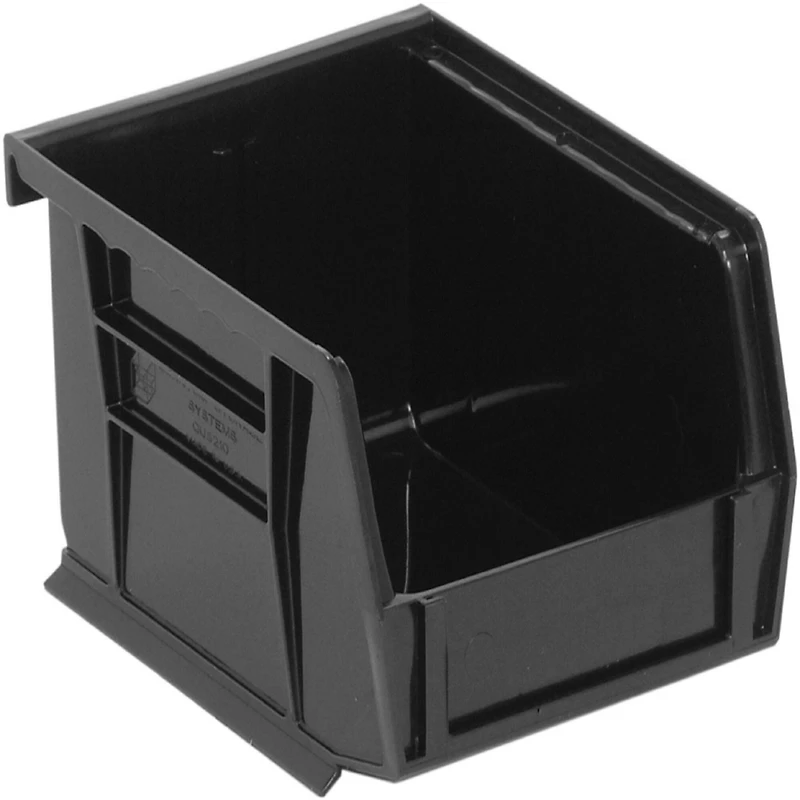 Quantum Storage Systems® Black 5.375" x 4.125" x 3" ULTRA Stack & Hang Bins, 24ct.