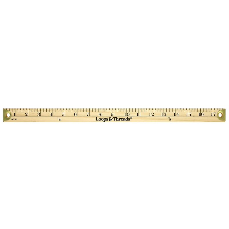 18" Wooden Ruler by Loops & Threads®