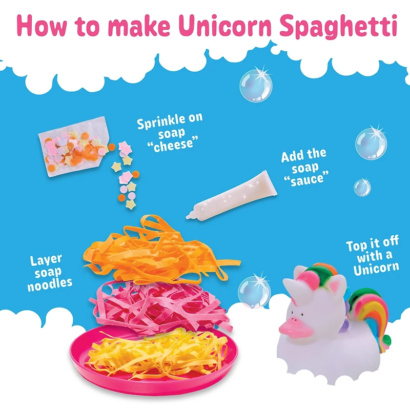 Faber-Castell® Soap Noodles Unicorn Spaghetti Bathtub Set