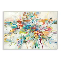 Stupell Industries Exciting Tropical Shapes Abstraction Blue Red Pop Wall Plaque