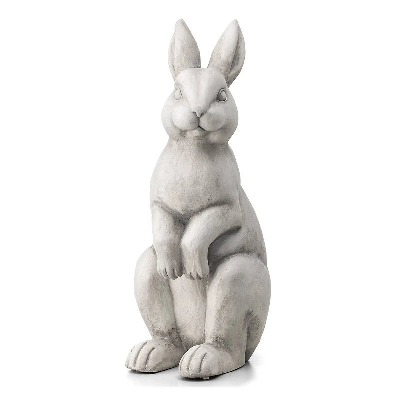 Glitzhome® 22.75" MGO White Standing Rabbit Statue