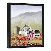 American Farm Black Framed Canvas