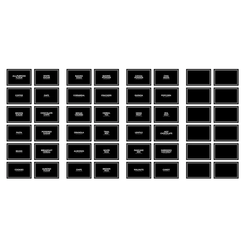 RoomMates Chalk Pantry Labels Peel & Stick Wall Decals